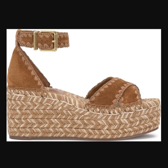NIB Vince Camuto Leather Wedge sandal, sz 10 - Picture 2 of 13